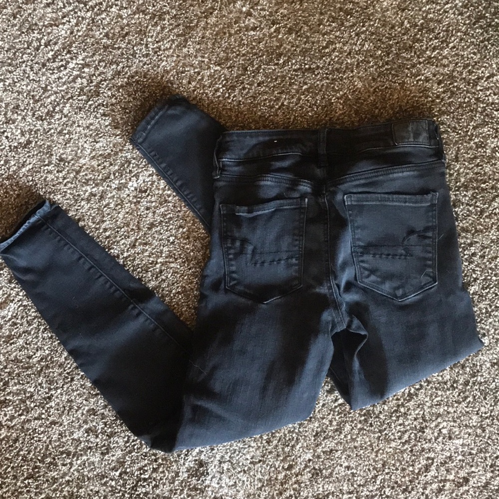 AEO high rise jegging black skinny leg high waist